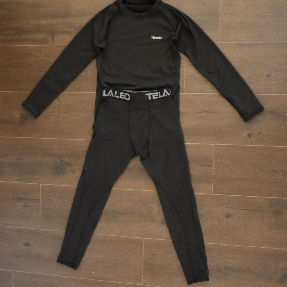 Boys Black Compression Theramal Set